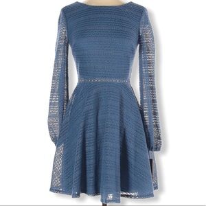 CITY STUDIO Blue Long Sleeve Dress